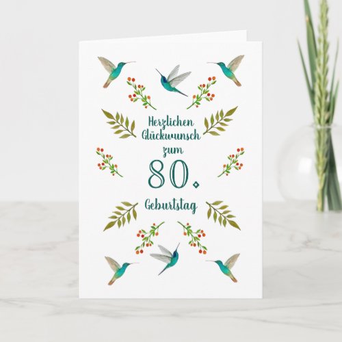 Custom Hummingbird Geburtstags Card