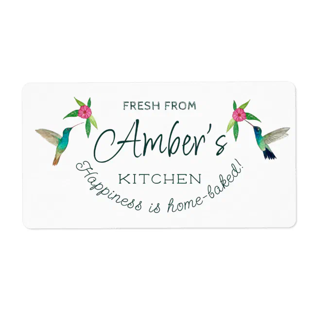 Custom Hummingbird Label | Zazzle