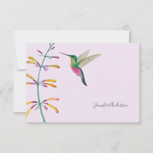 Custom Hummingbird Note Card