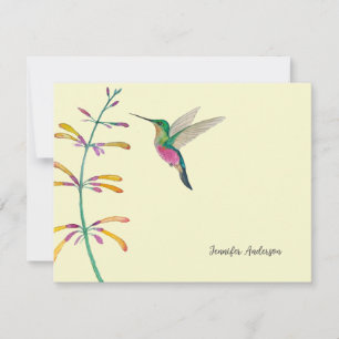 Custom Hummingbird Note Card