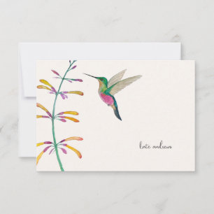 Custom Hummingbird Note Card