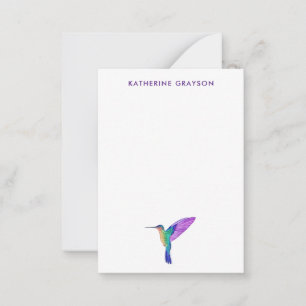 Custom Hummingbird Note Card