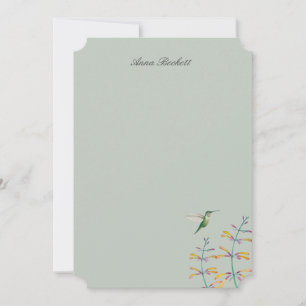Custom Hummingbird Note Card