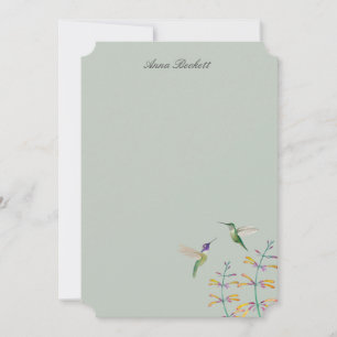 Custom Hummingbird Note Card