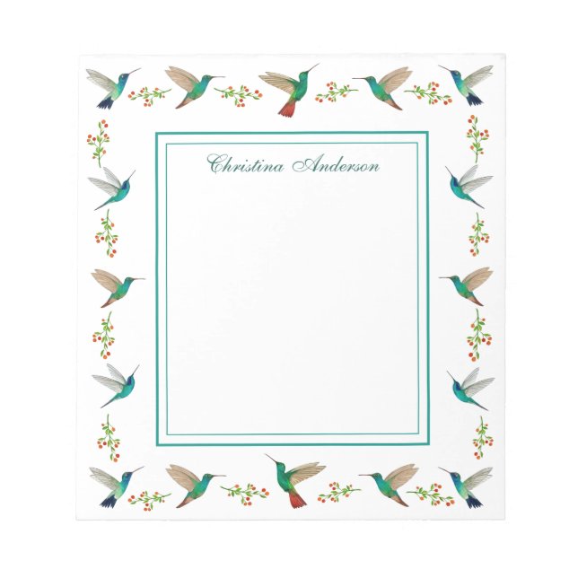 Custom Hummingbird  Notepad (Front)