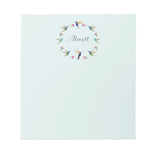Custom Hummingbird Notepad (Front)