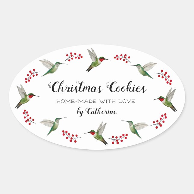 Custom Hummingbird   Oval Sticker (Front)