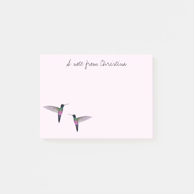 Custom Hummingbird Post-it Notes (Front)