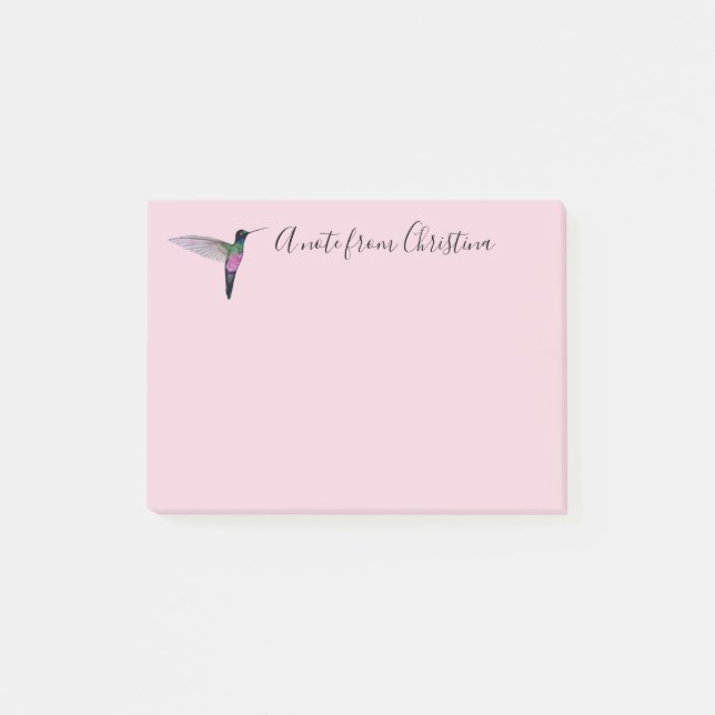 Custom Hummingbird Post-it Notes (Front)