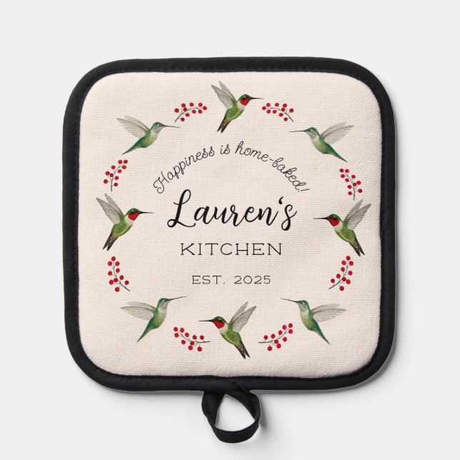 Custom Hummingbird   Pot Holder (Front)