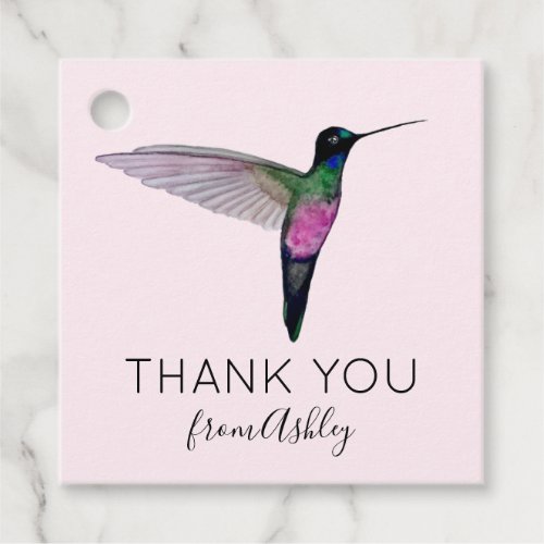 Custom Hummingbird Thank You Favor Tags