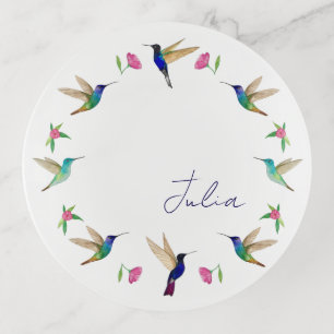 Custom Hummingbird Trinket Tray