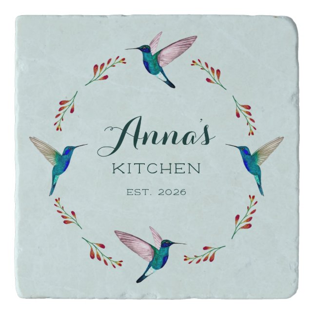 Custom Hummingbird   Trivet (Front)
