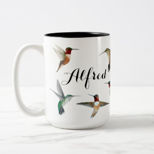 Custom Hummingbird Two-Tone Coffee Mug