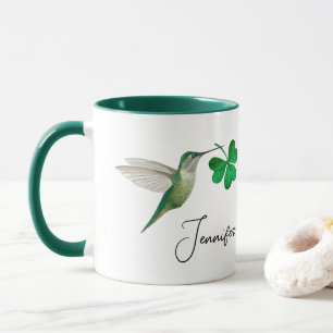 Custom Hummingbirds and Clover  Two-Tone Coffee Mu Mug