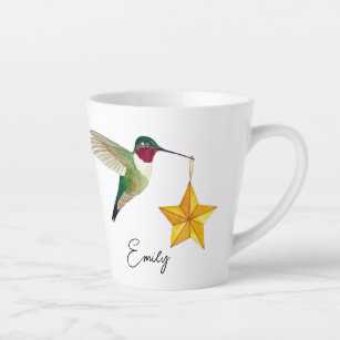 Custom Hummingbirds and Stars Latte Mug