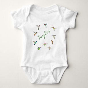Custom Hummingbirds Baby Bodysuit