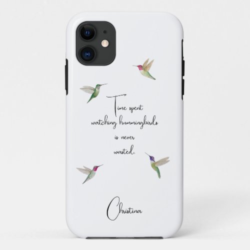 Custom Hummingbirds iPhone 11 Case