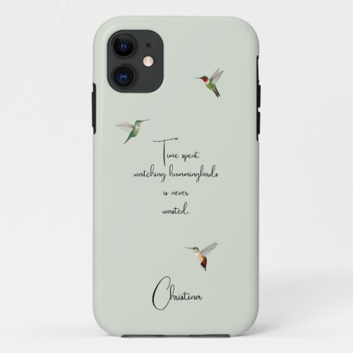 Custom Hummingbirds iPhone 11 Case