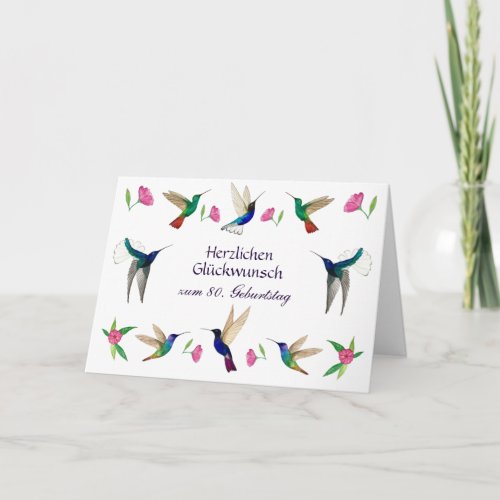Custom Hummingbirds Geburtstags Card