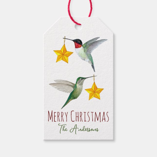 Custom Hummingbirds Gift Tags (Front)