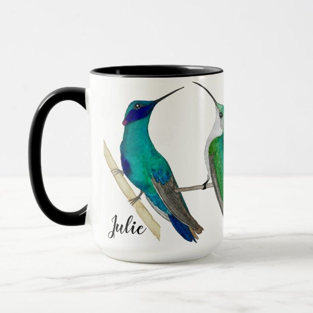 Custom Hummingbirds Mug (Left)