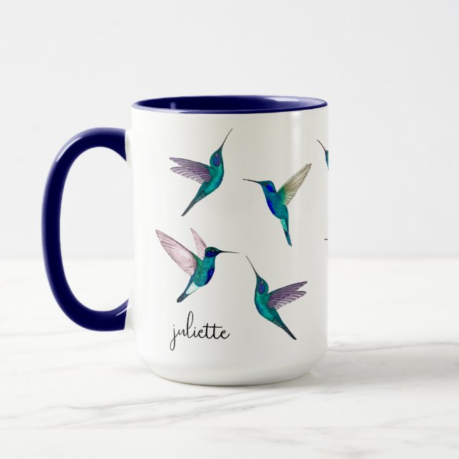 Custom Hummingbirds Mug (Left)