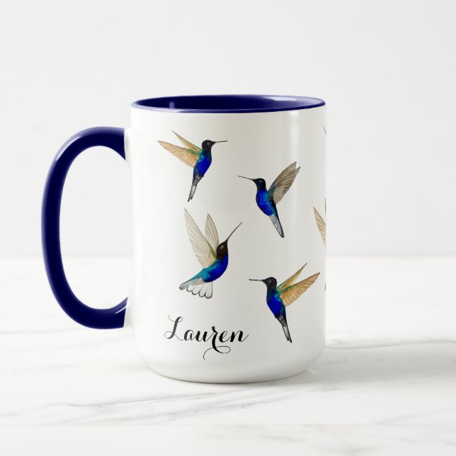 Custom Hummingbirds Mug (Left)