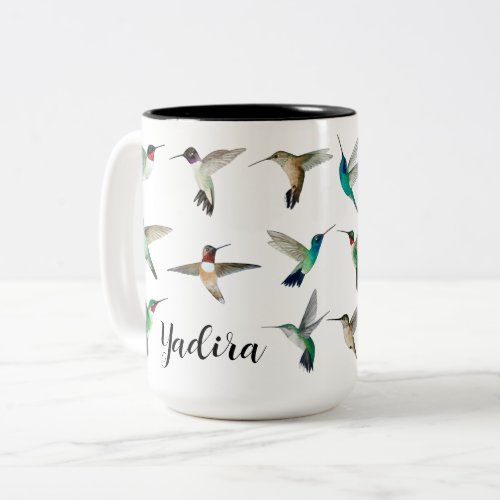 Custom Hummingbirds of North America Two_Tone Coff Two_Tone Coffee Mug