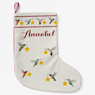 Custom Hummingbirds   Small Christmas Stocking