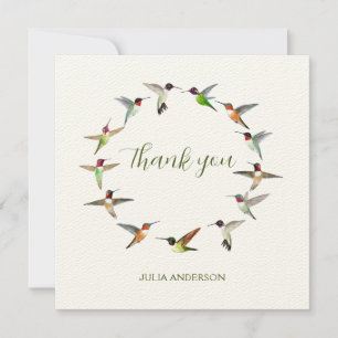 Custom Hummingbirds Thank You Card