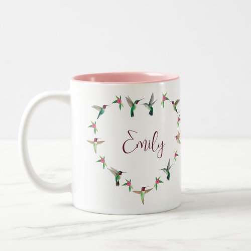 Custom Hummingbirds Two_Tone Coffee Mug