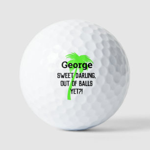 Custom humor golf personalized palm tree balls