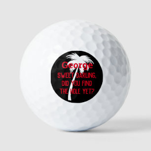 Custom humor golf personalized palm tree balls