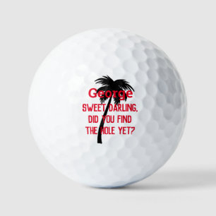 Custom humor golf personalized palm tree balls