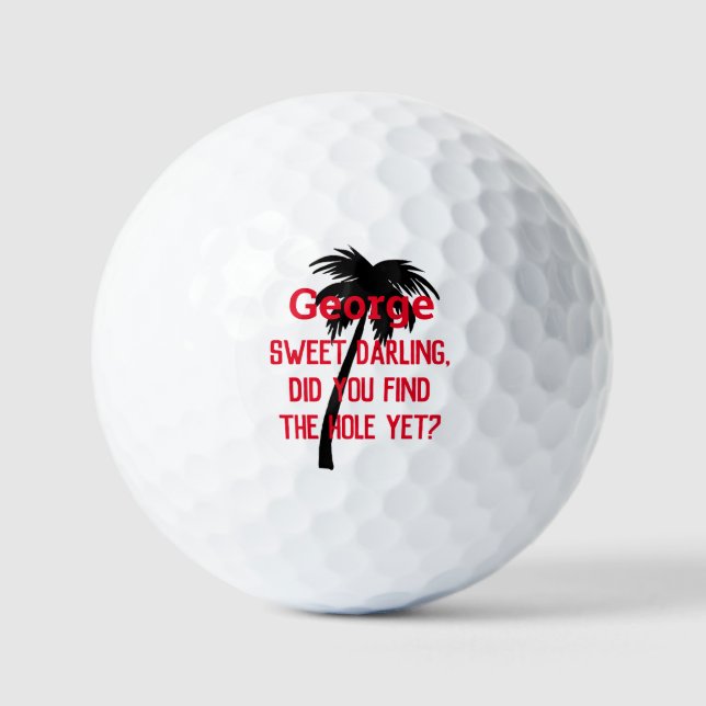 Custom humor golf personalized palm tree balls (Front)