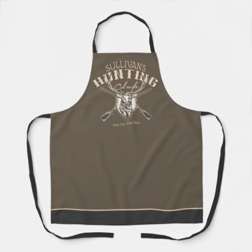 Custom Hunter NAME Deer Trophy Rifle Hunting Club Apron