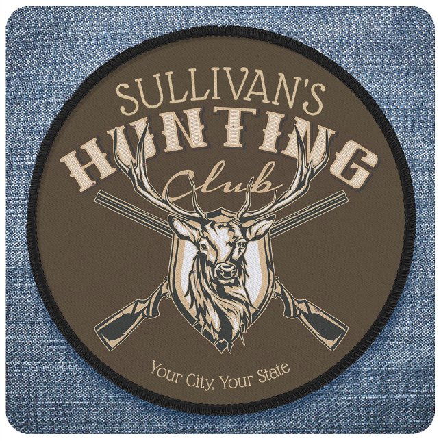 Custom Hunter NAME Deer Trophy Rifle Hunting Club Patch (Creator Uploaded)