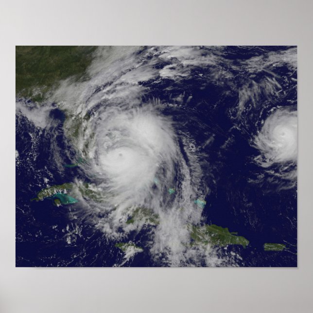 Custom Hurricane Matthew and Tropical Storm Nicole Poster (Front)