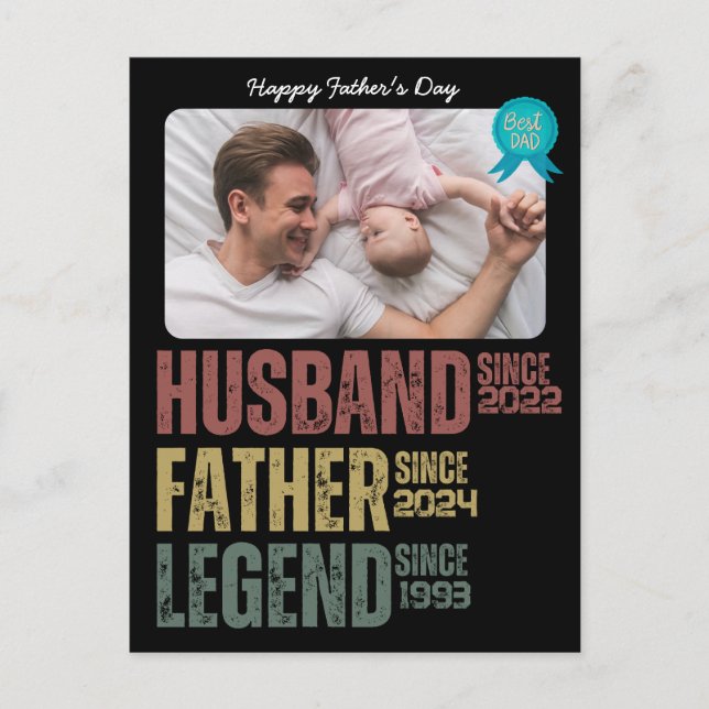  Custom Husband Father Legend Father's Day Card (Front)