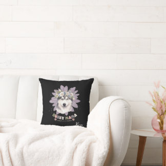 custom Husky mama Throw Pillow