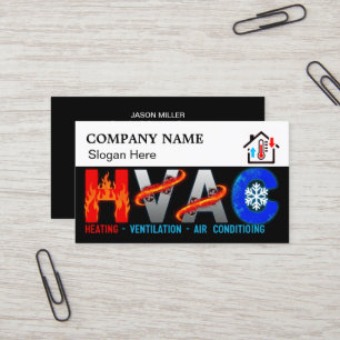 Custom HVAC Business Card with Company Logo slog 2