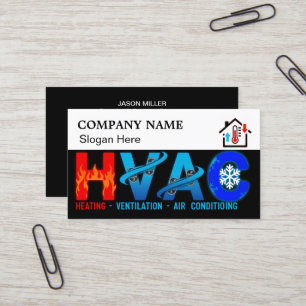 Custom HVAC Business Card with Company Logo slog 5