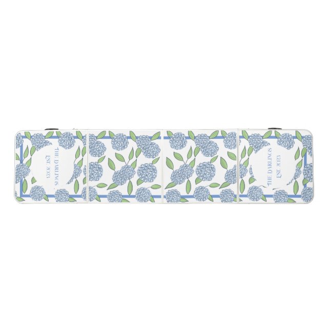Custom Hydrangea Weekend Lawn Game Beer Pong Table (Top)