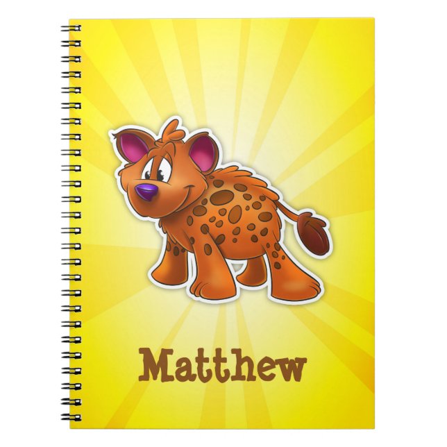 Custom Hyena Notebook Yellow (Front)