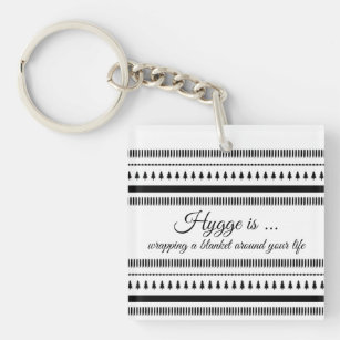 Custom Hygge Meaning Of ... Add Own Quote, Saying Keychain