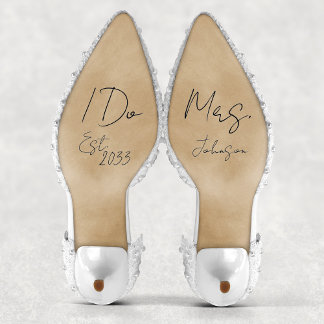 Custom I Do Mrs Bride Wedding Shoes Decal Vinyl