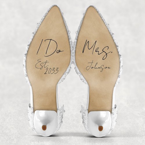 Custom I Do Mrs Bride Wedding Shoes Decal Vinyl