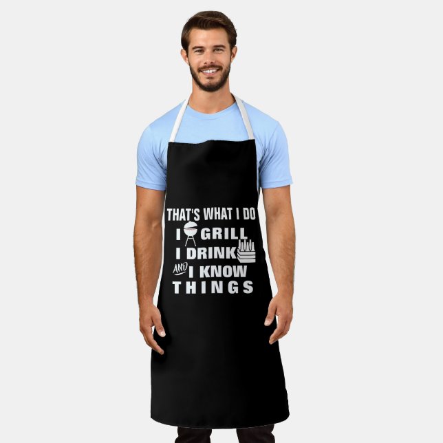 Custom I Grill Chef Funny Personalized Apron (Worn)