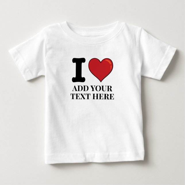Custom I Heart Baby T-Shirt (Front)